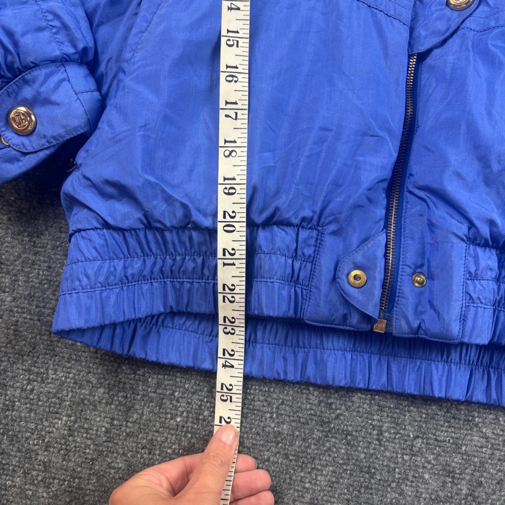 BOGNER Women’s Royal Blue Vintage Ski Winter Jacket w/Racoon Fur Hood Size: 10 - Picture 12 of 12